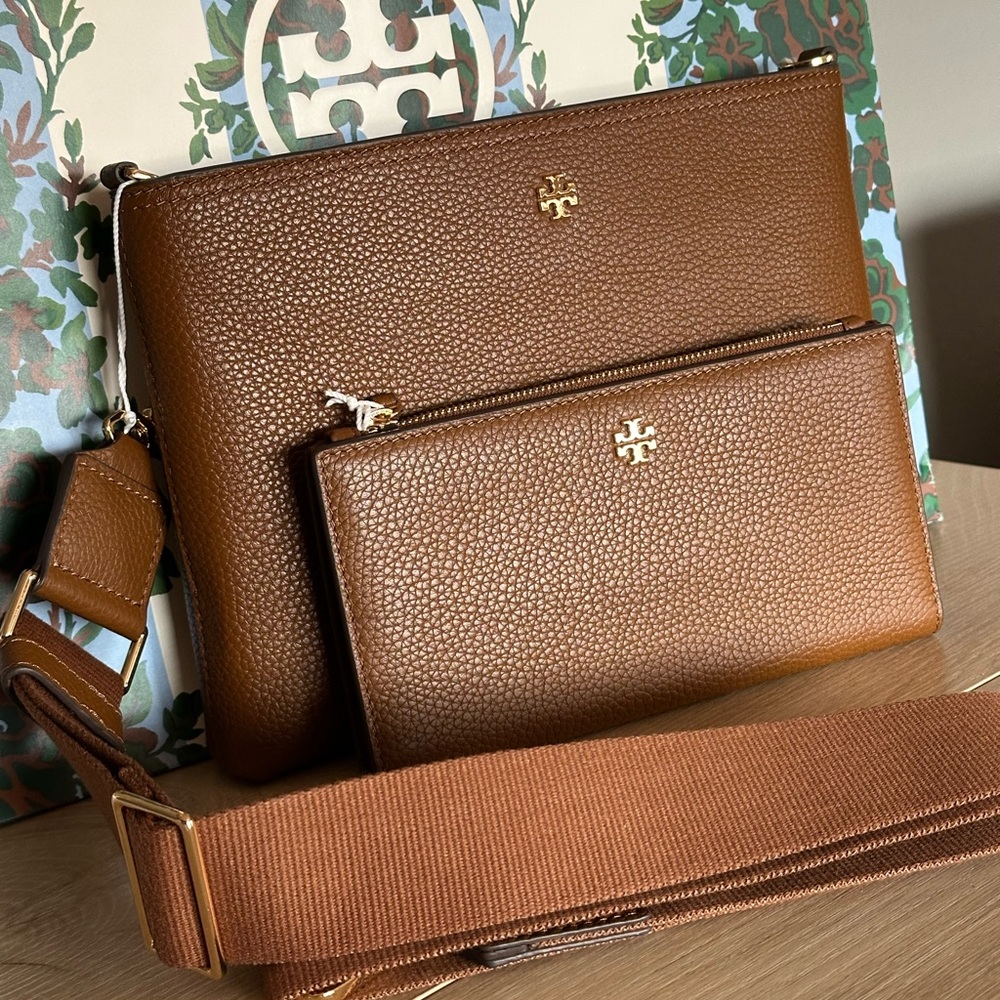 New bundle Tory Burch Blake Swingpack Crossbody & matching slim Blake wallet